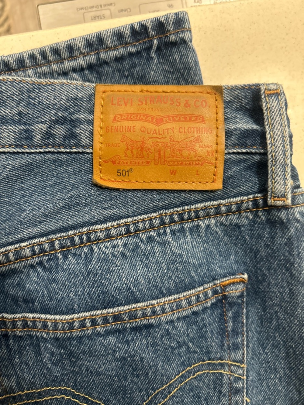 Levi's 90s Vintage 501 Button Fly Denim Straight Jeans 27x32